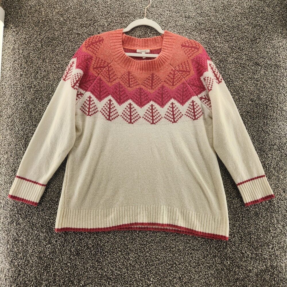Maurices XXL NWT long sleeve pink tree holiday sweater